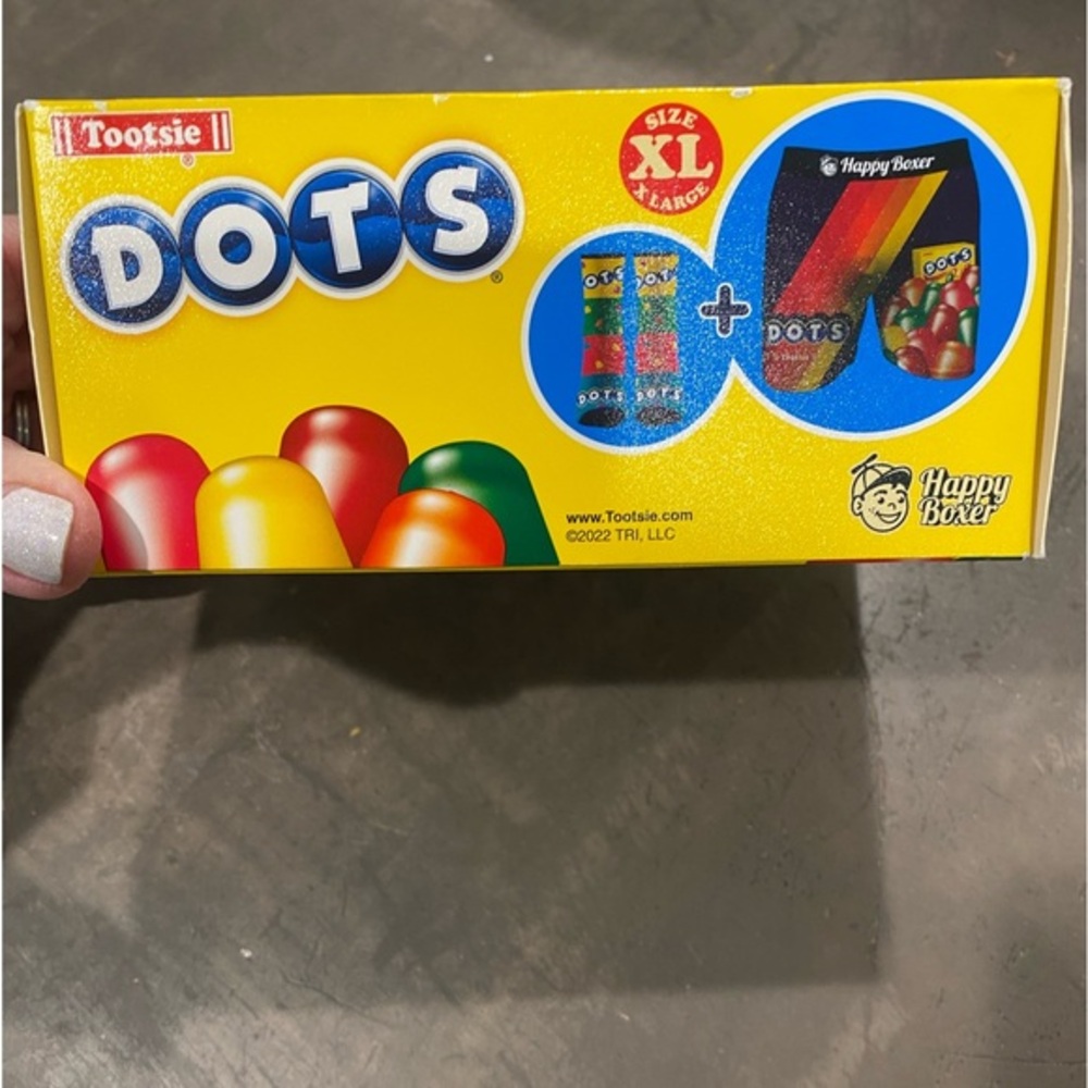 BOXER BRIEFS & SOCKS in a DOTS box! Fun for you or a clever gift! Zoom in 4deets